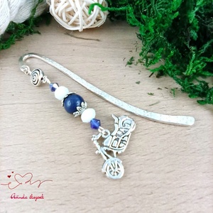 Motoros könyvjelző � kézzel készült ajándék motorrajongóknak, Könyv & Zene, Könyvjelző, Ékszerkészítés, Gyöngyfűzés, gyöngyhímzés, MESKA