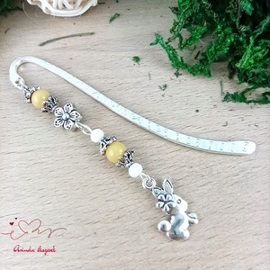 Sárga nyuszis könyvjelző � óvónéninek és dadusnak év végi köszönőajándék - könyv & zene - könyvjelző - Meska.hu