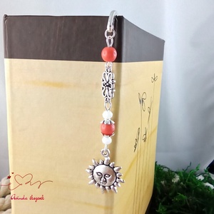 Napos könyvjelző � vidám, kézzel készült ajándék minden alkalomra sárga gyöngyökkel - könyv & zene - könyvjelző - Meska.hu