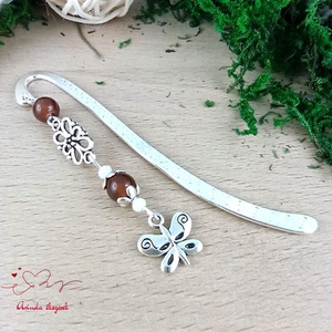 Barna pillangós könyvjelző pedagógusnak � évzáró ajándék - könyv & zene - könyvjelző - Meska.hu