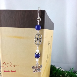 Sötétkék pillangós könyvjelző pedagógusnak � évzáró ajándék - könyv & zene - könyvjelző - Meska.hu