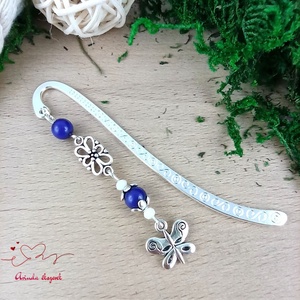 Sötétkék pillangós könyvjelző pedagógusnak � évzáró ajándék - könyv & zene - könyvjelző - Meska.hu