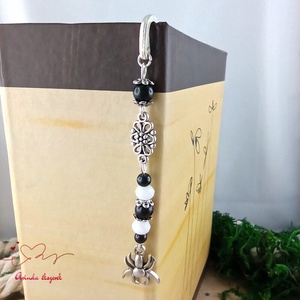 Pókos könyvjelző � fekete-fehér, különleges hangulatú - könyv & zene - könyvjelző - Meska.hu