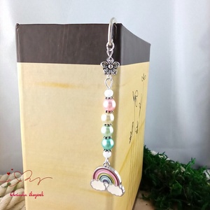 Szivárványos könyvjelző felhőkkel � vidám, színes ajándék - könyv & zene - könyvjelző - Meska.hu