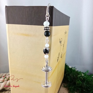 Súlyzó charm könyvjelző � Sportos motiváció olvasáshoz - könyv & zene - könyvjelző - Meska.hu