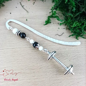 Súlyzó charm könyvjelző � Sportos motiváció olvasáshoz - könyv & zene - könyvjelző - Meska.hu