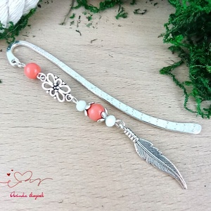 Toll charm könyvjelző � narancs gyöngyökkel, pedagógusnapi ajándék, Könyv & Zene, Könyvjelző, Ékszerkészítés, Gyöngyfűzés, gyöngyhímzés, MESKA