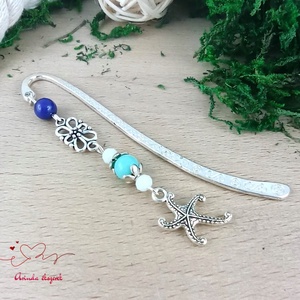 Tengeri csillag könyvjelző � nyugalmat idéző, kézzel készült ajándék, Könyv & Zene, Könyvjelző, Ékszerkészítés, Gyöngyfűzés, gyöngyhímzés, MESKA