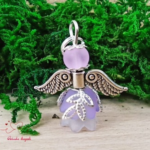 Karácsonyi angyalka � 5 db apró angyal � lila - karácsony - karácsonyi ajándékozás - karácsonyi képeslap, üdvözlőlap, ajándékkísérő - Meska.hu