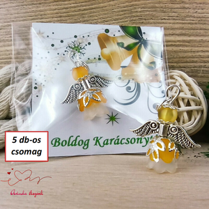 Karácsonyi angyalka � 5 db apró angyal � narancs - Meska.hu