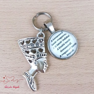 Fáraó medálos üveglencsés kulcstartó pedagógusnapra - táska & tok - kulcstartó & táskadísz - kulcstartó - Meska.hu