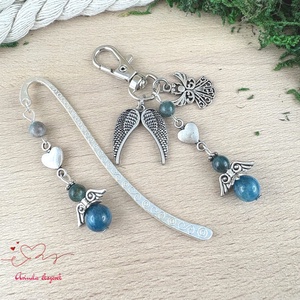 Apatit angyal könyvjelző és kulcstartó szett � ásvány ajándék, Könyv & Zene, Könyvjelző, Ékszerkészítés, Gyöngyfűzés, gyöngyhímzés, MESKA