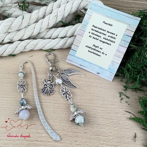 Faachát angyal könyvjelző és kulcstartó szett � ásvány ajándék - könyv & zene - könyvjelző - Meska.hu