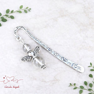 Anyák napi ásvány angyal könyvjelző hegyikristállyal - szeretettel készült ajándék édesanyáknak, Könyv & Zene, Könyvjelző, Ékszerkészítés, Gyöngyfűzés, gyöngyhímzés, MESKA