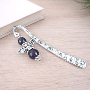 Anyák napi ásvány angyal könyvjelző ametiszttel - szeretettel készült ajándék édesanyáknak, Könyv & Zene, Könyvjelző, Ékszerkészítés, Gyöngyfűzés, gyöngyhímzés, MESKA