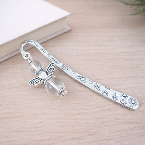 Anyák napi ásvány angyal könyvjelző hegyikristállyal - szeretettel készült ajándék édesanyáknak, Könyv & Zene, Könyvjelző, Ékszerkészítés, Gyöngyfűzés, gyöngyhímzés, MESKA