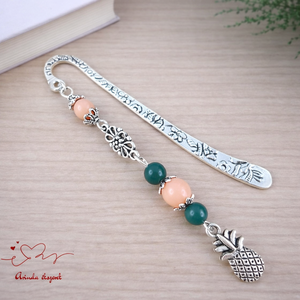 Ananász könyvjelző  - vidám nyári ajándék könyvszeretőknek, Könyv & Zene, Könyvjelző, Ékszerkészítés, Gyöngyfűzés, gyöngyhímzés, MESKA