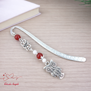 Bagoly könyvjelző piros gyöngyökkel � kézműves ajándék olvasóknak és tanároknak - Meska.hu