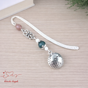 Földgömb könyvjelző pedagógusnak � egyedi ajándék pedagógusnapra és évzáróra, Könyv & Zene, Könyvjelző, Ékszerkészítés, Gyöngyfűzés, gyöngyhímzés, MESKA