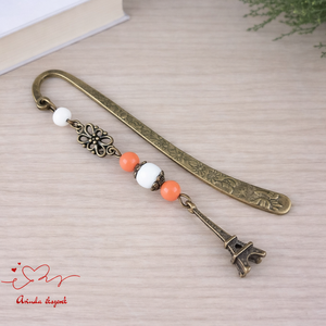 Eiffel-torony medálos könyvjelző � romantikus ajándék, Könyv & Zene, Könyvjelző, Ékszerkészítés, Gyöngyfűzés, gyöngyhímzés, MESKA