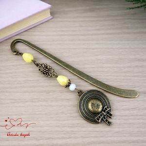 Vintage kalapos könyvjelző � egyedi, kézműves ajándék olvasóknak, Könyv & Zene, Könyvjelző, Ékszerkészítés, Gyöngyfűzés, gyöngyhímzés, MESKA