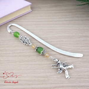 Zöld kéményseprős könyvjelző � szerencsehozó ajándék újévre, Könyv & Zene, Könyvjelző, Ékszerkészítés, Gyöngyfűzés, gyöngyhímzés, MESKA