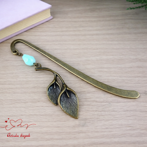 Kála virágos könyvjelző � egyedi, kézműves ajándék olvasóknak türkiz, Könyv & Zene, Könyvjelző, Ékszerkészítés, Gyöngyfűzés, gyöngyhímzés, MESKA