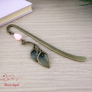 Kála virágos könyvjelző � egyedi, kézműves ajándék olvasóknak rózsaszín, Könyv & Zene, Könyvjelző, Ékszerkészítés, Gyöngyfűzés, gyöngyhímzés, MESKA