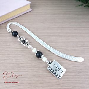 Fekete matekképletes könyvjelző � matematika tanárnak pedagógusnapra, Könyv & Zene, Könyvjelző, Ékszerkészítés, Gyöngyfűzés, gyöngyhímzés, MESKA