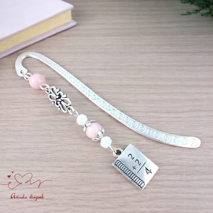 Rózsaszín matekképletes könyvjelző � matematika tanárnak pedagógusnapra, Könyv & Zene, Könyvjelző, Ékszerkészítés, Gyöngyfűzés, gyöngyhímzés, MESKA