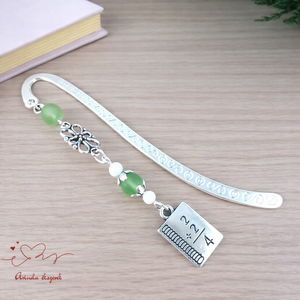 Zöld matekképletes könyvjelző � matematika tanárnak pedagógusnapra, Könyv & Zene, Könyvjelző, Ékszerkészítés, Gyöngyfűzés, gyöngyhímzés, MESKA