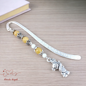 Sárga maci könyvjelző � óvónőnek és dadusnak pedagógusnapra, Könyv & Zene, Könyvjelző, Ékszerkészítés, Gyöngyfűzés, gyöngyhímzés, MESKA