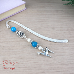 Világoskék láma könyvjelző � vidám, kézműves ajándék olvasóknak, Könyv & Zene, Könyvjelző, Ékszerkészítés, Gyöngyfűzés, gyöngyhímzés, MESKA