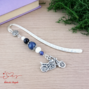 Motoros könyvjelző � kézzel készült ajándék motorrajongóknak, Könyv & Zene, Könyvjelző, Ékszerkészítés, Gyöngyfűzés, gyöngyhímzés, MESKA