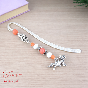 Rókás könyvjelző � természetkedvelőknek, kézműves ajándék, Könyv & Zene, Könyvjelző, Ékszerkészítés, Gyöngyfűzés, gyöngyhímzés, MESKA