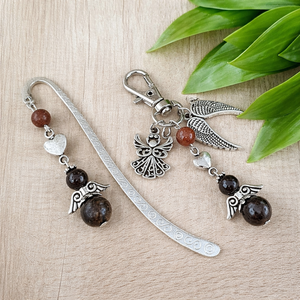 Bronzit angyal könyvjelző és kulcstartó szett � ásvány ajándék, Könyv & Zene, Könyvjelző, Ékszerkészítés, Gyöngyfűzés, gyöngyhímzés, MESKA