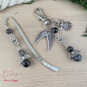 Labradorit angyal könyvjelző és kulcstartó szett � ásvány ajándék - könyv & zene - könyvjelző - Meska.hu