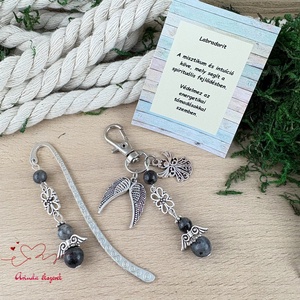 Labradorit angyal könyvjelző és kulcstartó szett � ásvány ajándék - könyv & zene - könyvjelző - Meska.hu