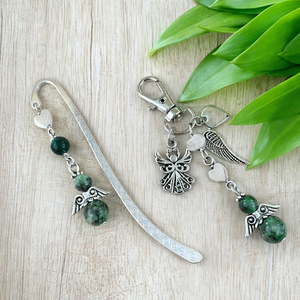 Ruby zoisit angyal könyvjelző és kulcstartó szett � ásvány ajándék, Könyv & Zene, Könyvjelző, Ékszerkészítés, Gyöngyfűzés, gyöngyhímzés, MESKA