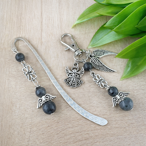 Mohaachát angyal könyvjelző és kulcstartó szett � ásvány ajándék, Könyv & Zene, Könyvjelző, Ékszerkészítés, Gyöngyfűzés, gyöngyhímzés, MESKA