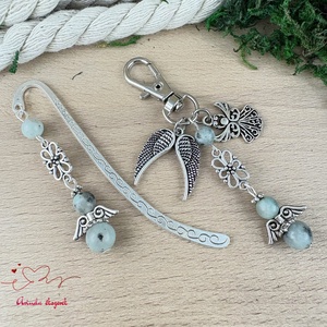 Szezám jáspis angyal könyvjelző és kulcstartó szett � ásvány ajándék - könyv & zene - könyvjelző - Meska.hu