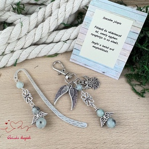 Szezám jáspis angyal könyvjelző és kulcstartó szett � ásvány ajándék - könyv & zene - könyvjelző - Meska.hu