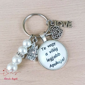 Te vagy a világ legjobb Apukája idézetes kulcstartó � ajándék apának - táska & tok - kulcstartó & táskadísz - kulcstartó - Meska.hu