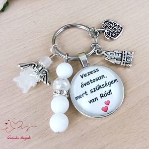 Vezess óvatosan, mert szükségem van Rád! autós kulcstartó � ajándék sofőröknek - táska & tok - kulcstartó & táskadísz - kulcstartó - Meska.hu