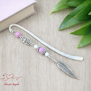 Toll charm könyvjelző � halványlila gyöngyökkel, pedagógusnapi ajándék, Könyv & Zene, Könyvjelző, Ékszerkészítés, Gyöngyfűzés, gyöngyhímzés, MESKA