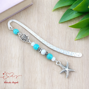 Tengeri csillag könyvjelző � nyugalmat idéző, kézzel készült ajándék, Könyv & Zene, Könyvjelző, Ékszerkészítés, Gyöngyfűzés, gyöngyhímzés, MESKA