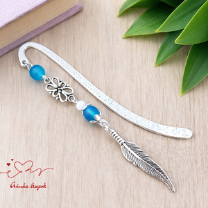 Toll charm könyvjelző � világoskék gyöngyökkel, pedagógusnapi ajándék, Könyv & Zene, Könyvjelző, Ékszerkészítés, Gyöngyfűzés, gyöngyhímzés, MESKA