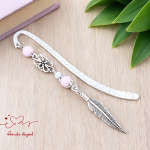 Toll charm könyvjelző � rózsaszín gyöngyökkel, pedagógusnapi ajándék, Könyv & Zene, Könyvjelző, Ékszerkészítés, Gyöngyfűzés, gyöngyhímzés, MESKA