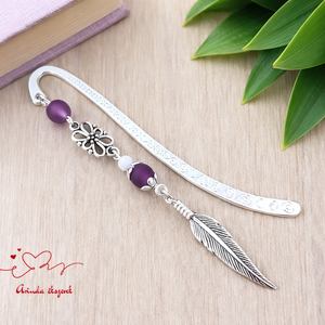 Toll charm könyvjelző � lila gyöngyökkel, pedagógusnapi ajándék, Könyv & Zene, Könyvjelző, Ékszerkészítés, Gyöngyfűzés, gyöngyhímzés, MESKA