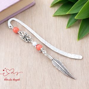 Toll charm könyvjelző � narancs gyöngyökkel, pedagógusnapi ajándék, Könyv & Zene, Könyvjelző, Ékszerkészítés, Gyöngyfűzés, gyöngyhímzés, MESKA